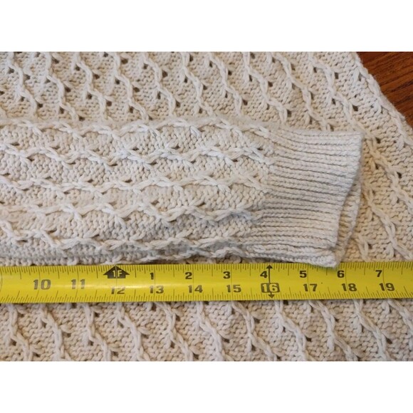 Lagenlook Vine & Leaf Pattern TALBOTS Pullover Crew Sweater SSplit WOOLBLEND XLP - Picture 9 of 9